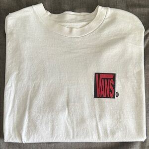 Vans Classic White Tee with Red Logo
